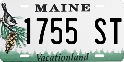 ME license plate 1755ST