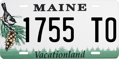 ME license plate 1755TO