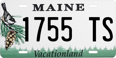 ME license plate 1755TS