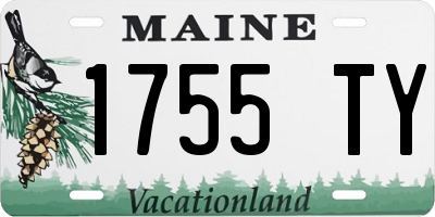 ME license plate 1755TY