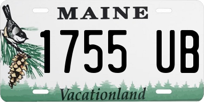 ME license plate 1755UB
