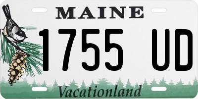 ME license plate 1755UD