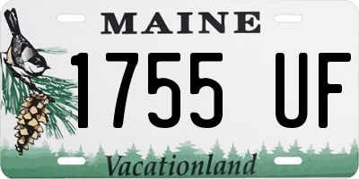 ME license plate 1755UF
