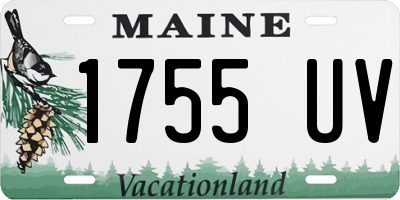 ME license plate 1755UV