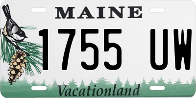 ME license plate 1755UW