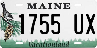 ME license plate 1755UX