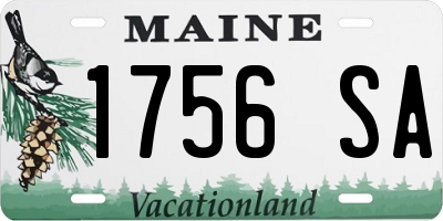 ME license plate 1756SA