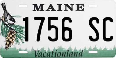 ME license plate 1756SC