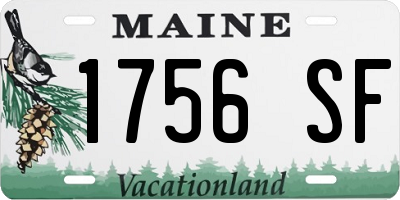 ME license plate 1756SF