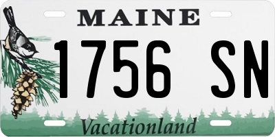 ME license plate 1756SN