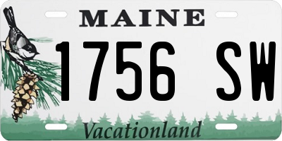 ME license plate 1756SW