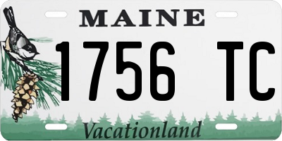 ME license plate 1756TC