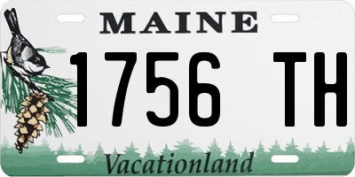 ME license plate 1756TH