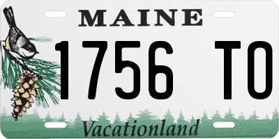 ME license plate 1756TO