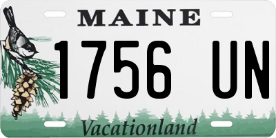 ME license plate 1756UN