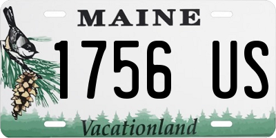 ME license plate 1756US