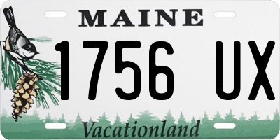ME license plate 1756UX