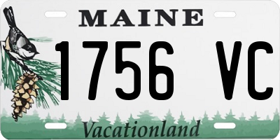 ME license plate 1756VC