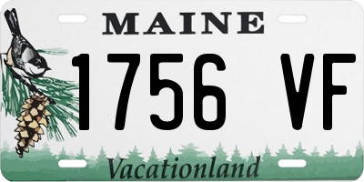 ME license plate 1756VF