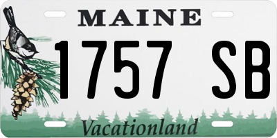 ME license plate 1757SB