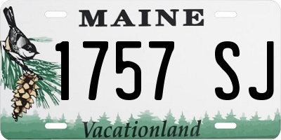ME license plate 1757SJ
