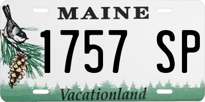 ME license plate 1757SP