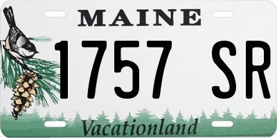 ME license plate 1757SR