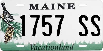 ME license plate 1757SS