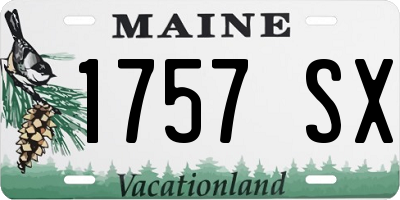 ME license plate 1757SX
