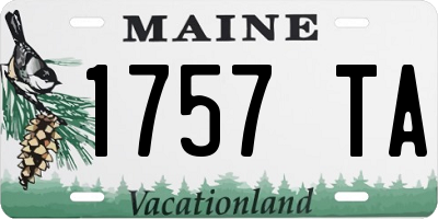 ME license plate 1757TA