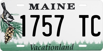 ME license plate 1757TC