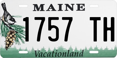 ME license plate 1757TH