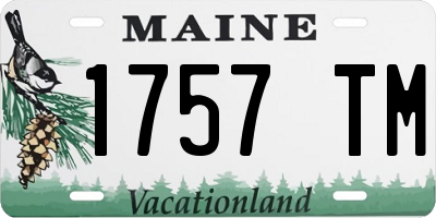 ME license plate 1757TM