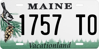 ME license plate 1757TO
