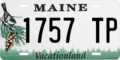 ME license plate 1757TP