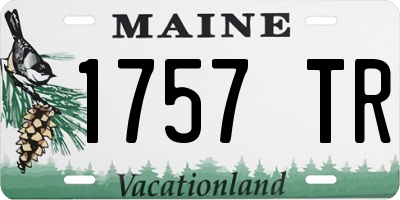 ME license plate 1757TR