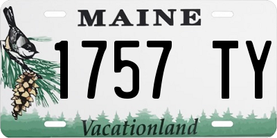 ME license plate 1757TY