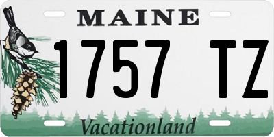 ME license plate 1757TZ