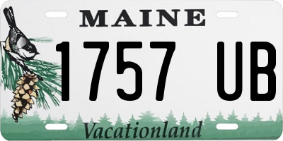 ME license plate 1757UB