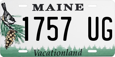 ME license plate 1757UG
