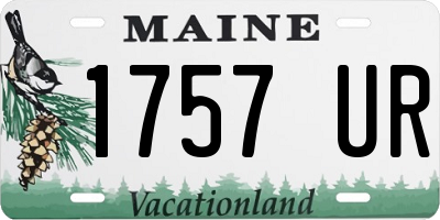 ME license plate 1757UR