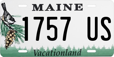 ME license plate 1757US