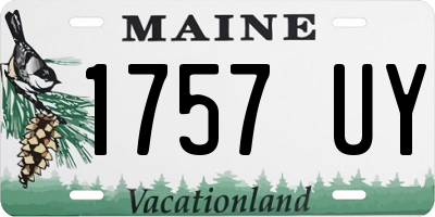 ME license plate 1757UY