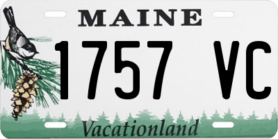 ME license plate 1757VC