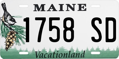 ME license plate 1758SD