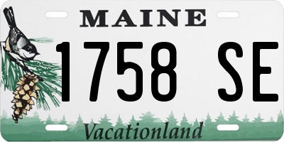 ME license plate 1758SE