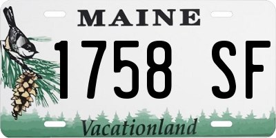 ME license plate 1758SF