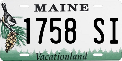 ME license plate 1758SI