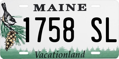 ME license plate 1758SL