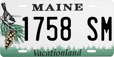 ME license plate 1758SM